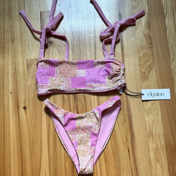 Elysiian Pink Paisley Bikini - Picture 1 of 10